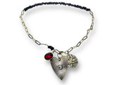 Garnet Charm Necklace