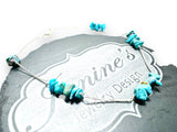 Turquoise Anklet/Sterling Silver Anklet - Janine Design