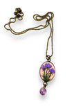 Polymer Clay Floral Sculpted Necklace - Janine Design