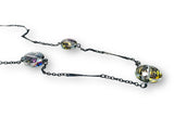 Long Triple Crystal Necklace - Janine Design