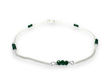 Dainty Gemstone Bracelet, Gemstone Bead Chain, Wire Wrapped Bracelet - Janine Design