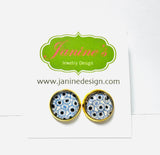 Pretty Pattern Studs/Affordable Earrings, Gift Earrings, Pattern Studs - Janine Design