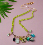 Peridot and Mixed Gemstone Necklace