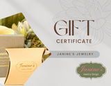 Janine's Jewelry Design Quality Paper Gift Certificate