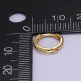 Dainty Gold Huggie Earring 12mm Simple Minimalist Hoop - Janine Design