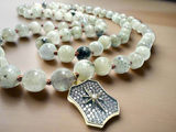 Beaded Adjustable Gemstone Necklace -Labradorite - Janine Design