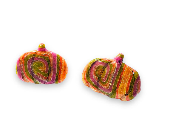 Pumpkin Swirl Studs - Janine Design