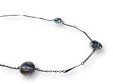 Long Triple Crystal Necklace - Janine Design