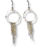 Chain Hoop Earrings, Gold Filled Hoops