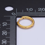 24K Gold Filled Hoop Earrings-Sleeper Earrings 15mm