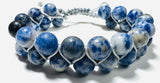 Gemstone Beaded Bracelet, Nylon Bracelet, Adjustable Bracelet - Janine Design