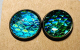 Mermaid Studs/Scale Resin Earrings/Mermaid Earrings - Janine Design
