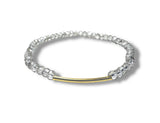 Crystal and Brass Bar Bracelets