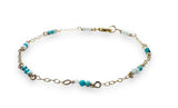 Dainty Gemstone Bracelet, Gemstone Bead Chain, Wire Wrapped Bracelet - Janine Design
