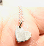 Silver Heart Minimalist Necklace, Dainty Heart Necklace