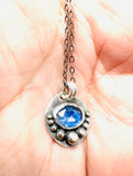 Sapphire Sterling Necklace, September Birthstone Necklace
