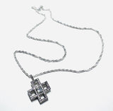 CZ Cross Necklace - Janine Design