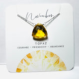 Gemstone Necklace, Birthstone Necklace, Crystal Necklace, Assorted Gemstone Necklaces - Janine Design