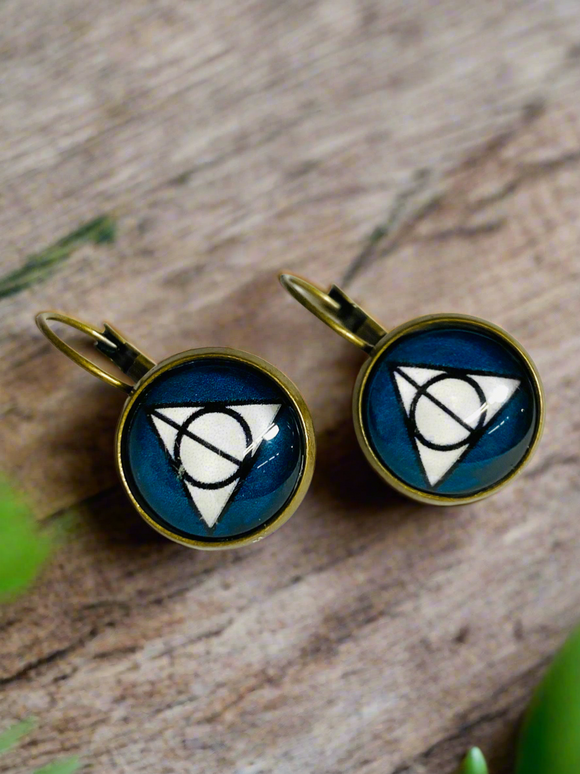 Harry Earrings/ Famous Book Necklace/ Fan Necklace