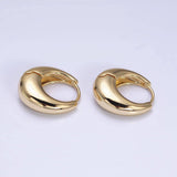 Chubby Dome Minimalist Huggie Earrings