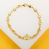 MIA Jewelry - 18k Gold Filled Star Kids Bracelet With Cubic Zirconia Stones