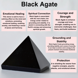 Soothing Crystals - Gemstone Pyramid | Black Tourmaline | Reiki Crystal Pyramid
