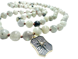 Beaded Adjustable Gemstone Necklace -Labradorite - Janine Design