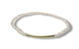 Crystal and Brass Bar Bracelets