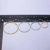 Patterned Hoop Earrings Silver Textured Hoop Earrings - Janine Design