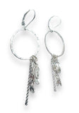 Chain Hoop Earrings, Silver Hoops - Janine Design