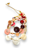 Button Necklace- Warm Tones