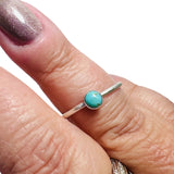 Silver Simple Turquoise Ring