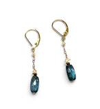 Kyanite Gold Filled Drop Earrings