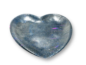 Galaxy Heart Ring Dish/Jewelry Dish/Clay Dish/Jewelry Organizer/Bracelet Dish/Earring Dish/Handcrafted Polymer - Janine Design