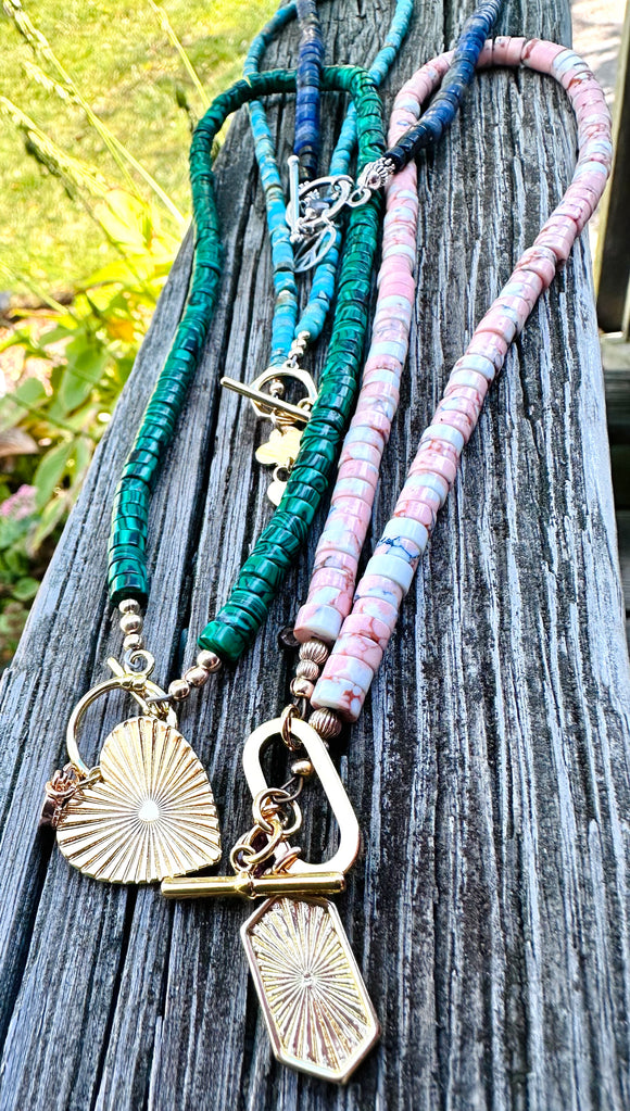 Gemstone Charm Necklace - Janine Design