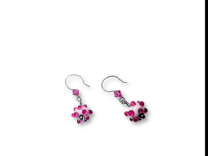 Pink Polka Dot Earrings - Janine Design