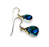 Color Changing Teardrop Beads/ Crystal Dangle Earrings - Janine Design