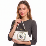 COMECO INC - Embroidered Unicorn Kisslock Bag in Vinyl