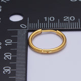 24K Gold Filled Hoop Earrings-Sleeper Earrings 15mm