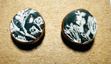 Lace Design Handmade Clay Stud Earrings/Minimalist Earrings/Simple Earrings - Janine Design