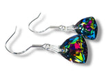 Color Changing Teardrop Beads/ Crystal Dangle Earrings