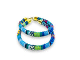 Woven Fabric Bracelet/ Bohemian Bracelet - Janine Design