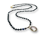 Brown and Blue sapphire Knotted Necklace*