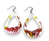 Pressed Flower Earrings/Real Flower Earrings/Resin Flower - Janine Design