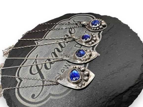 Sapphire Sterling Necklace, September Birthstone Necklace