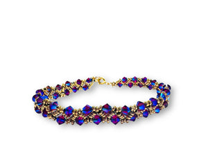 Woven Crystal Bracelet/7.5” bracelet - Janine Design