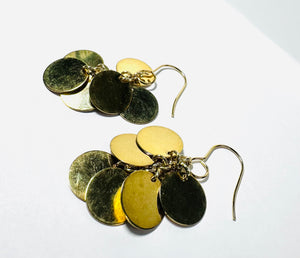 Golden Coin Earrings - Janine Design