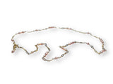 Light Pink Pearl Floating Necklace, Wire Wrap Pearl Necklace - Janine Design