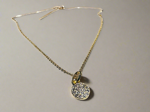 Cubic Zirconia Dot Necklace, Pave Necklace, Gold Necklace*