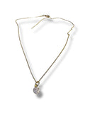Cubic Zirconia Dot Necklace, Pave Necklace, Gold Necklace*